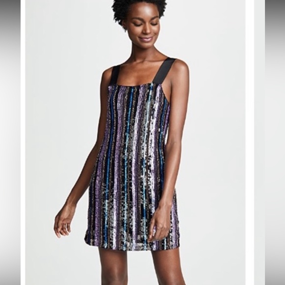 NWT Parker Sequin Stripe Roslyn Dress size 4 - Picture 2 of 4